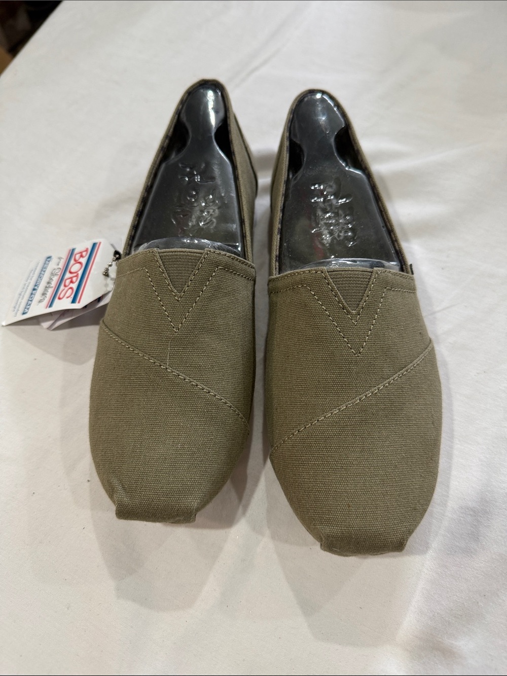 Skechers BOBS Olive Slip-On Flats NWT